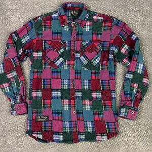 Vermont Flannel Company Shirt Jacket Shacket Men's Small Patchwork Heavyweight